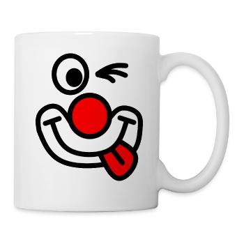 Clown - Tasse - Weiß - Rechts