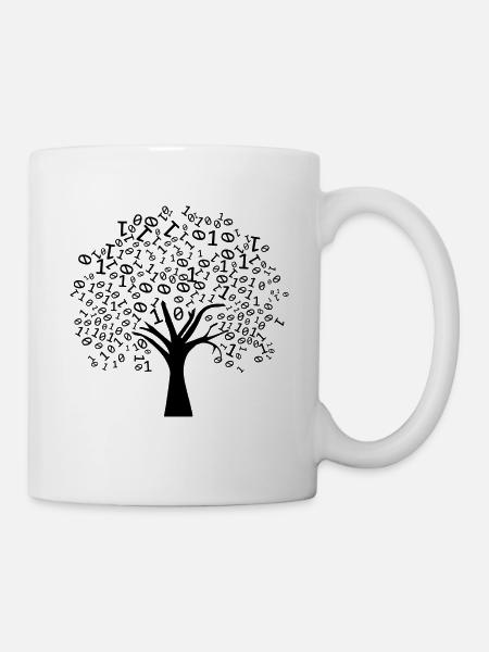Programmierer Binärer Baum - Tasse - Weiß