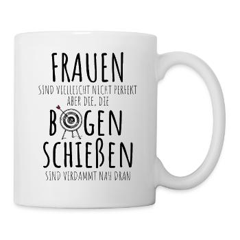 Bogenschießen Bogenschütze perfekte Frau - Tasse - Weiß - Rechts