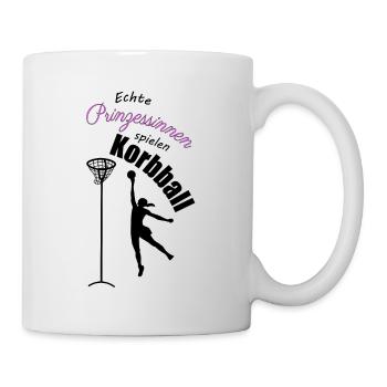 Echte Prinzessinnen spielen Korbball - Tasse - Weiß - Rechts