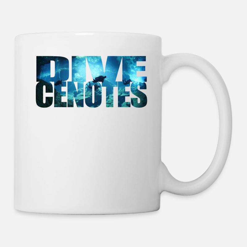 dive cenotes tauchen Geschenk - Tasse - Weiß