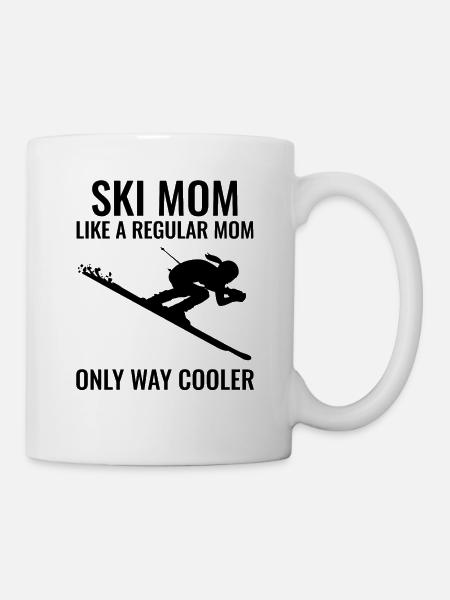 Ski Ski Mom Gift Way Cooler - Kop/krus - hvid