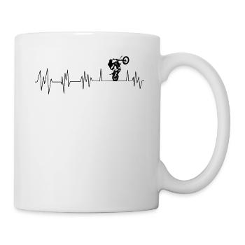 Motorcross, motorcycle, motorcyclist, - Mug - white - Right