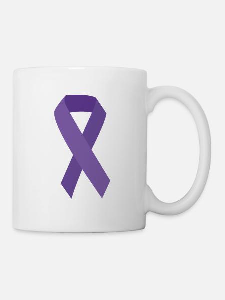 Lila Schleife - Tasse - Weiß