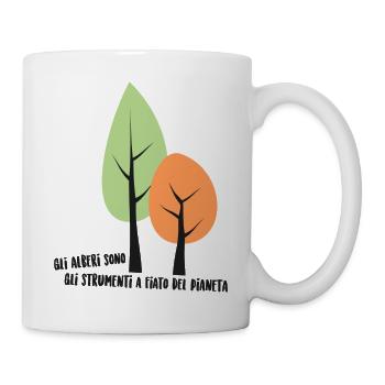 Trees are the planet's wind instruments - Mug - white - Right