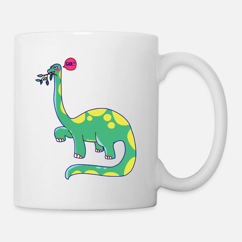 Dinosaurier hat schlechte Laune - Tasse - Weiß