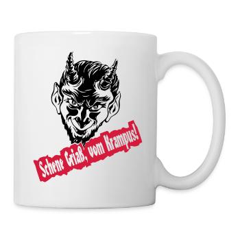 Gruss vom Krampus - Tasse - Weiß - Rechts