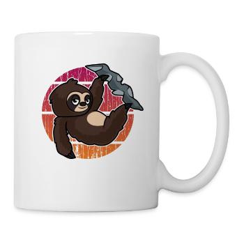 Sloth climbing team - Mug - white - Right