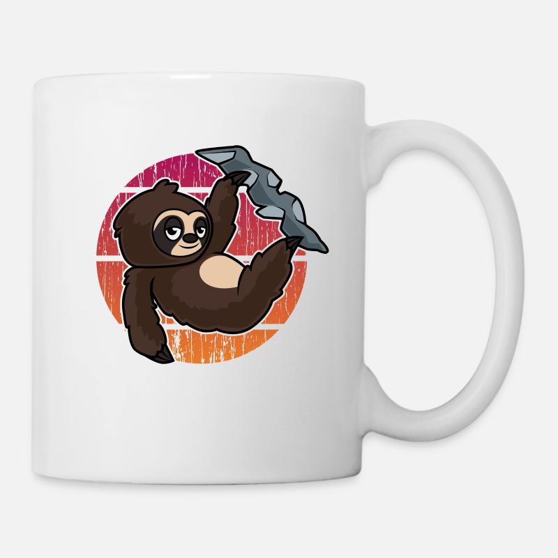 Faultier Kletter Team - Tasse - Weiß