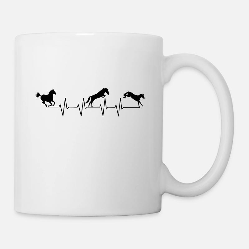Herzschlag Pferde - Tasse - Weiß