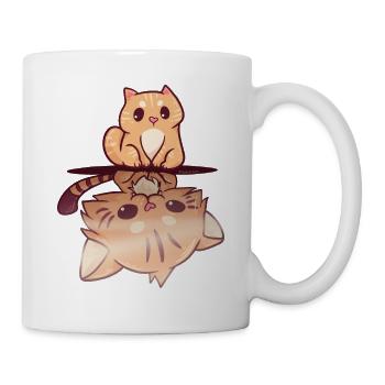 süße Katze wird zum wilden Tiger Raubtier Geschenk - Tasse - Weiß - Rechts