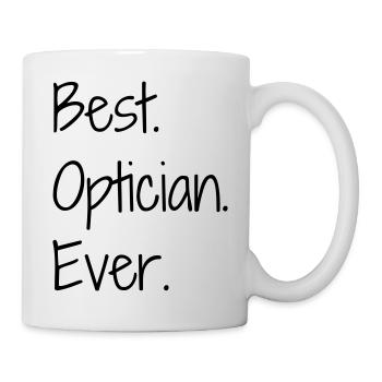 Optician Optiker Opticien Glasses Eyes Lunettes - Mug - white - Right