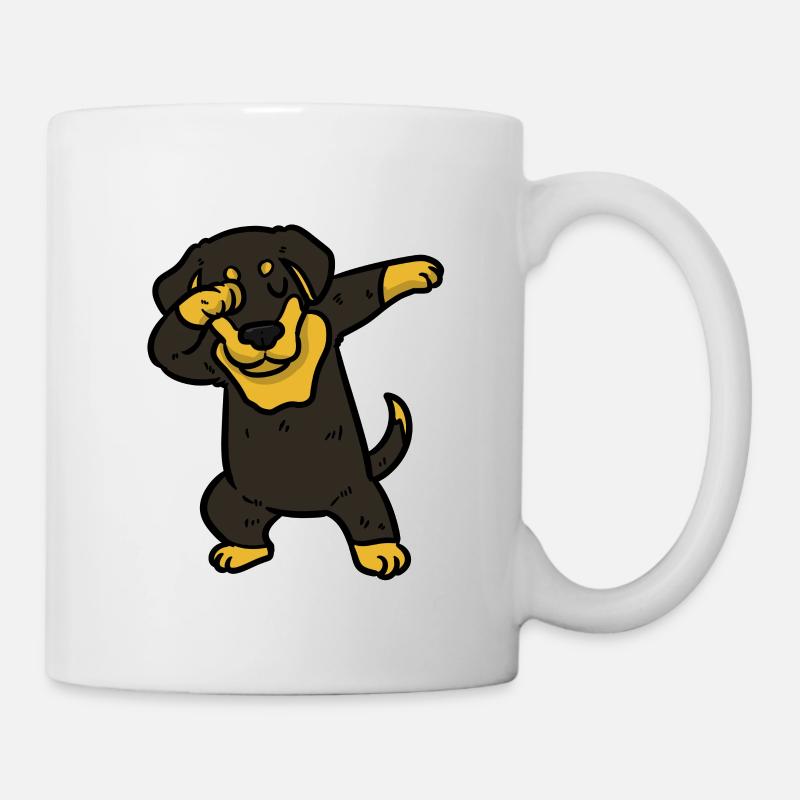 Dabbing Dachshund Dackel Hund - Tasse - Weiß