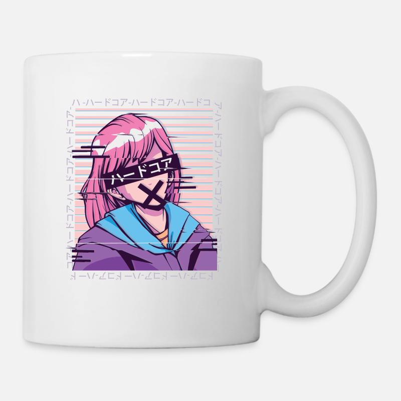 Glitch japanese manga style - Mug - white