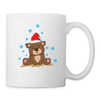 petit ours en peluche comme cadeau pour Noël - Mug blanc - blanc - Droite