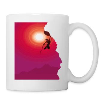 Cadeau d'alpinisme au lever du soleil - Mug blanc - blanc - Droite