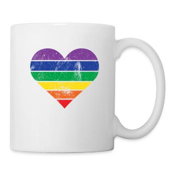 Heart rainbow - Mug - white - Right
