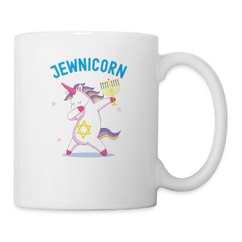 Jewnicorn Unicorn, Funny Happy Hanoucca - Mug blanc - blanc - Droite