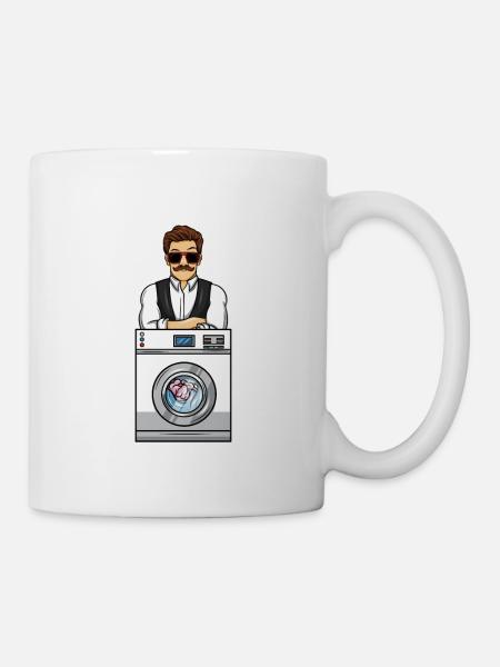 Gehirnwäsche-Waschmaschinen-Propaganda Falsche Nachrichten - Tasse - Weiß