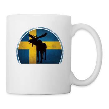 Schweden Elch Skandinavien schwedisch - Tasse - Weiß - Rechts
