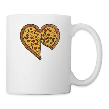 Papa Sohn Partnerlook Partneroutfit Pärchen Pizza - Tasse - Weiß - Rechts