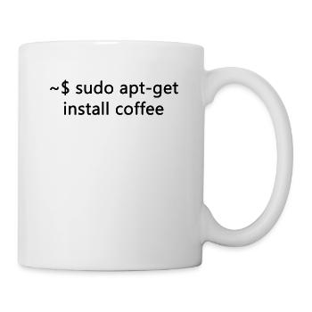 Sysadmin Linux Sudo Apt-Get Kaffee Programmierer - Tasse - Weiß - Rechts