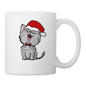 joli chat de Noël tomcat noël chat de noël - Mug blanc - blanc - Droite