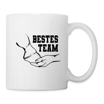 Pferd und Mensch bestes Team Geschenk - Tasse - Weiß - Rechts