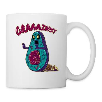 L'avocat zombie végétalien ne mange que des céréales Halloween - Mug blanc - blanc - Droite