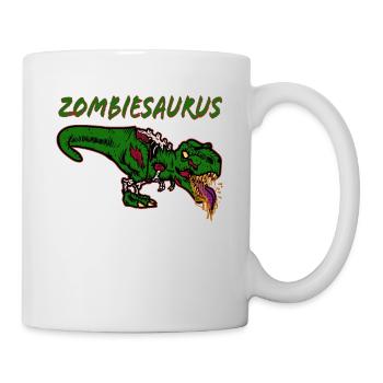 Zombiesaurus dinosaur T-Rex Dino Halloween - Mug - white - Right