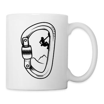 Bouldern Karabiner Shirt Geschenkidee - Tasse - Weiß - Rechts