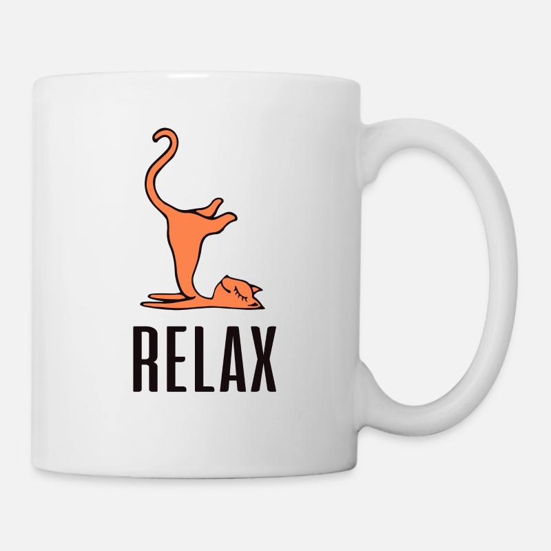 Relax Cat - Tasse - Weiß