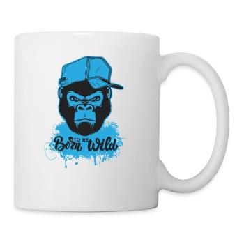Né pour être sauvage - Mug blanc - blanc - Droite