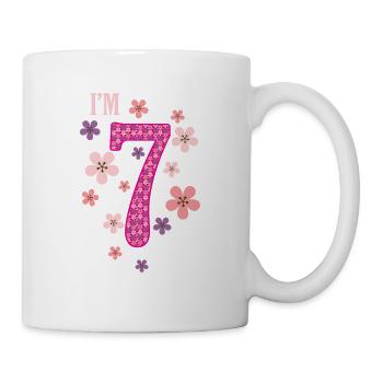 7th birthday girl - Mug - white - Right