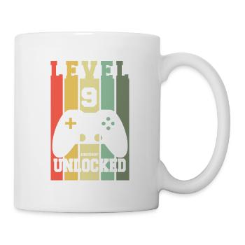 Level 9 Achievement Unlocked 9th Bday Gamer Design - Mug - white - Right