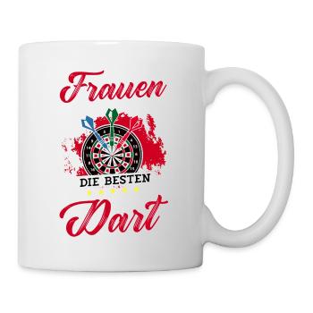 Dart Frauen - Tasse - Weiß - Rechts