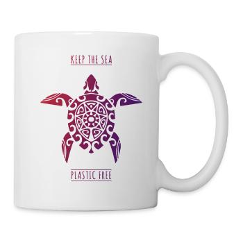 schildkroete umweltschutz im meer frauen premium t - Tasse - Weiß - Rechts