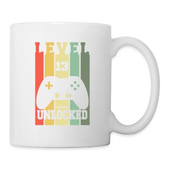 Level 13 Achievement Unlocked 13th Birthday Design - Mug - white - Right