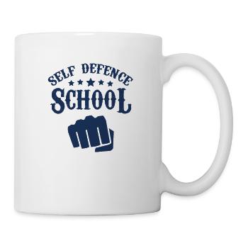 Kurs Verteidigung Schule Abwehr Selbstverteidigung - Tasse - Weiß - Rechts