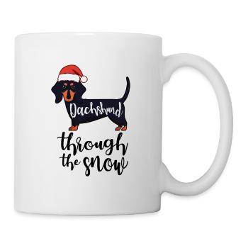 Dackel Hund Weihnachten - Tasse - Weiß - Rechts