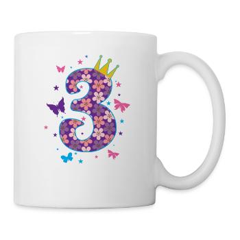 3rd birthday girl daughter princess - Mug - white - Right