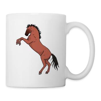Pferd Pferde Pony Reiten Wildpferd Hengst Wild - Tasse - Weiß - Rechts