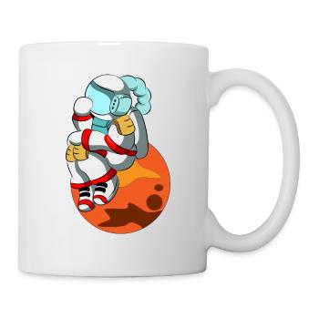 Reflecting astronaut - Mug - white - Right