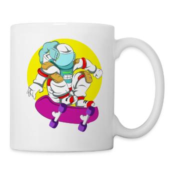 Skating astronaut - Mug - white - Right