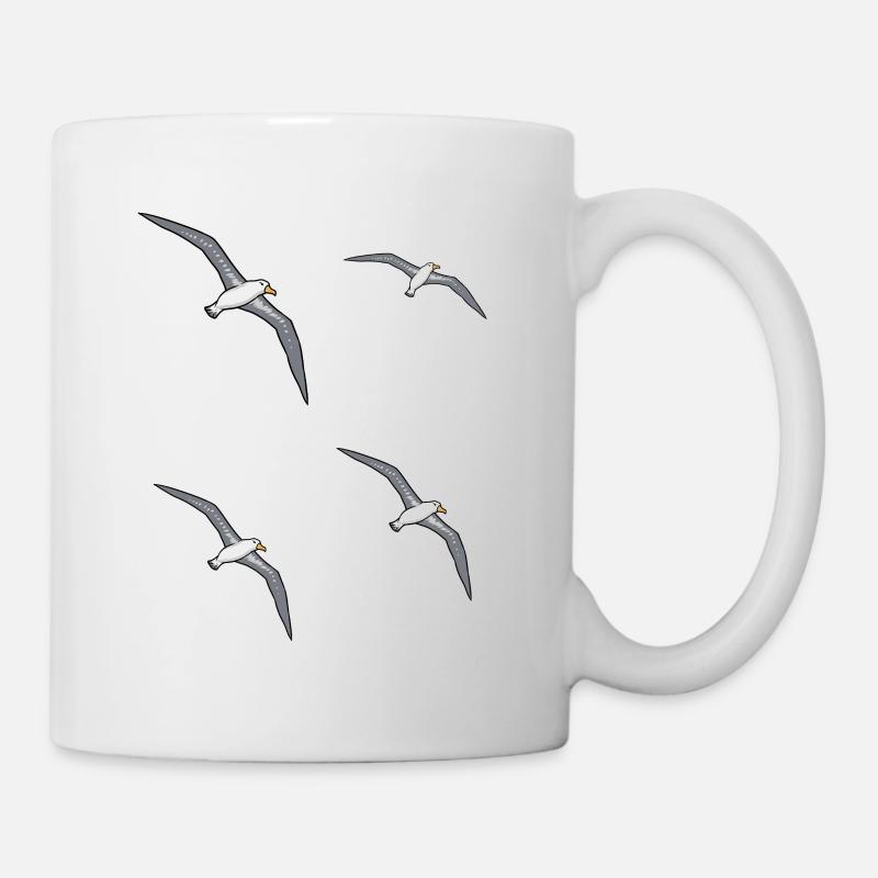 Albatros lac mouettes oiseaux côte plage - Mug blanc - blanc