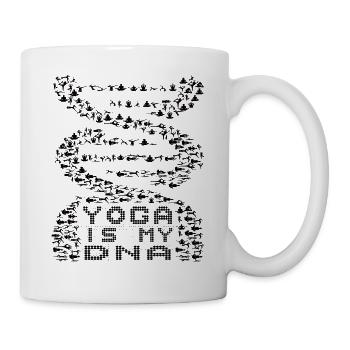 yoga is my dna - Mug - white - Right