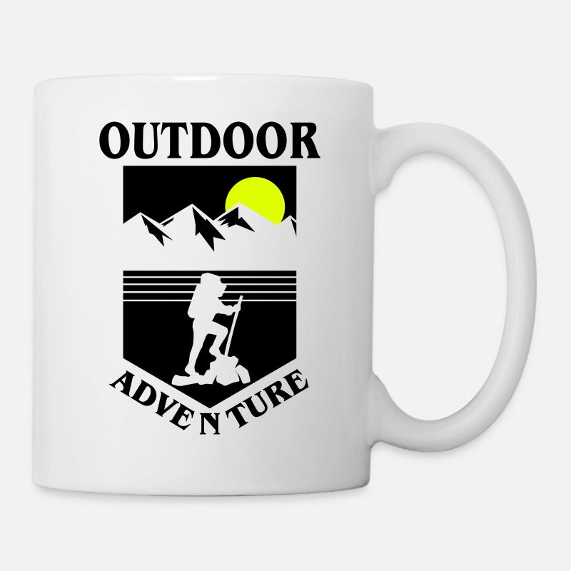 Outdoor Adventure bw - Mug blanc - blanc