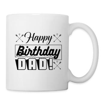 Herzlichen Glückwunsch zum Geburtstag, Papa - Tasse - Weiß - Rechts