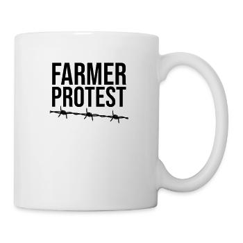 Demo BaUer Protest Traktor Bauern Bauernprotest - Tasse - Weiß - Rechts