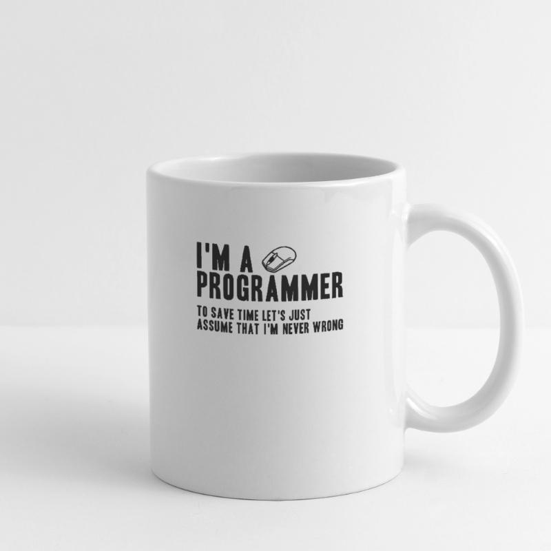 Cadeau pour programmeur Coding Programmer Mug blanc